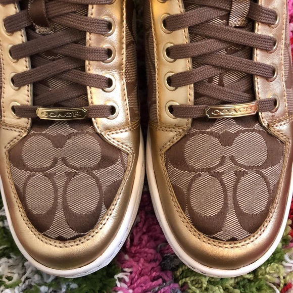 Coach Norra High-top sneakers, Gold 9 - Picture 13 of 13
